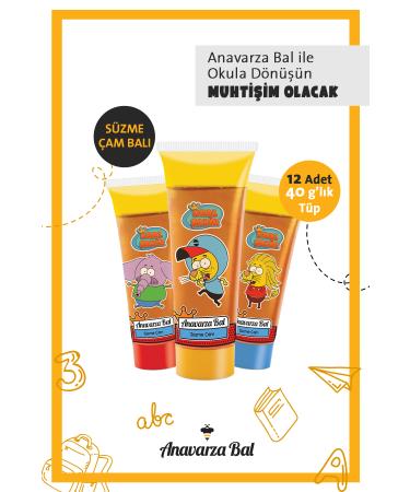 Anavarza Pure Pine Honey King akir Tube Honey 40 gr X 12 Pieces