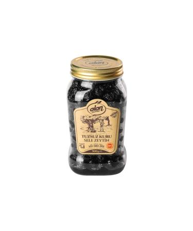 Alan Gemlik Unsalted Dry Black Olives 351-380 Xs 900 GE