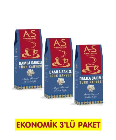 AS Kurukahvecisi Coconut Turkish Coffee 100 Gr. X 3 Pieces