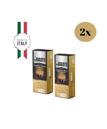 Bialetti Nespresso Compatible Decaffeinato Decaffeinated Capsule Coffee 2x10 Pieces