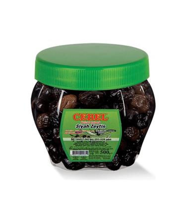 Cebel Black Olives Coarse Grain 291-320 Pet 500 gr