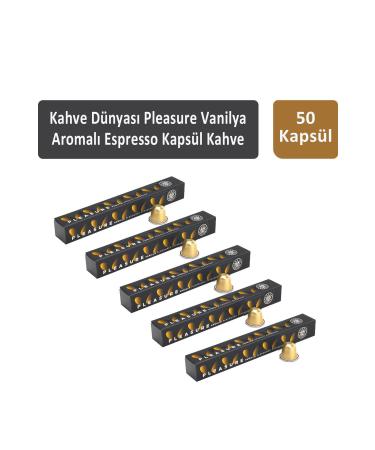 Coffee World Pleasure Vanilla Flavored Espresso Capsule Coffee 50 Capsules