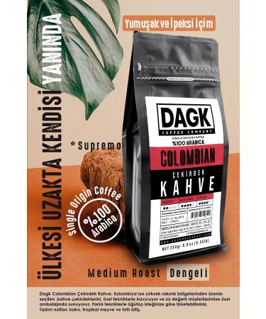 Dagk Colombian Coffee Beans 250gr - Buy Online on GoSupps.com