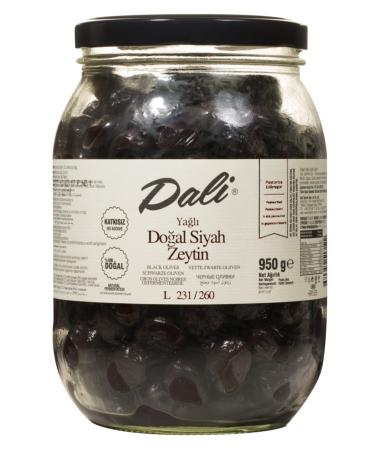 Dali Oil Black Olives 950 Gr. Glass 231/260 (l) X 2 Pieces