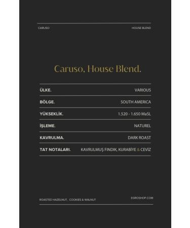 EGRO Caruso House Blend- 500 G Filter Coffee - Buy Online on GoSupps.com