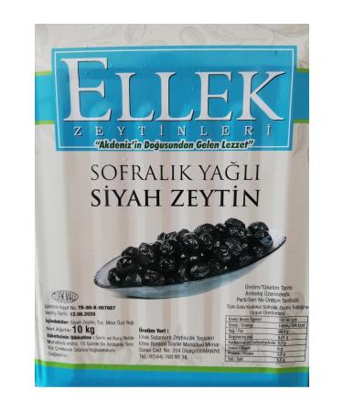 ELLEK OLIVE OLIVE OILS 3 Kg. Large Black Olives 100% Natural (260-290 CALIBER) - Buy Online on GoSupps.com