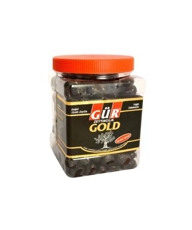 G R ZEYT NC L K Gold Natural Brine Coarse Black Olives 900gr