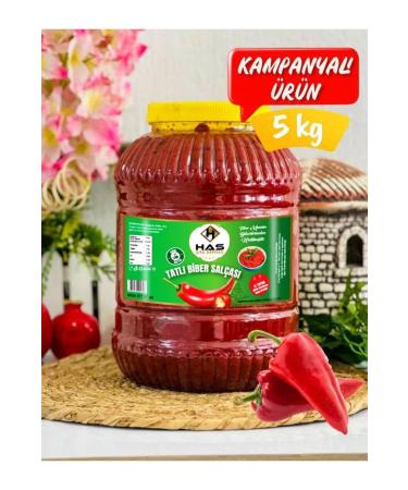 Has Healing Warehouse Gaziantep Sun Dried Hand Made Sweet Pepper Paste 5 Kg
