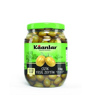 Kaanlar 1000 Gr Scratched Green Olives (291-350)