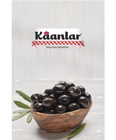 Kaanlar Natural Brine Oil Black Olives Premium 1000 gr (201-230)