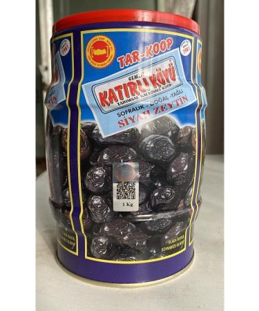 Kat rl Olive Gemlik Kat rl Village Breakfast Black Olive Tin 1 Kg - Buy Online on GoSupps.com