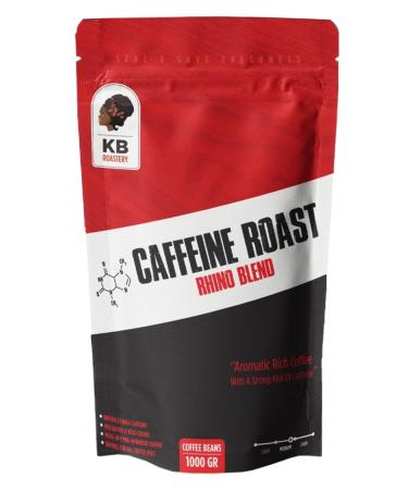 KOFFIEBOON Rhino Blend - 1 Kg - Bean Coffee - 2 Times Caffeine Coffee - Athlete Coffee - Awakening Delicious Coffee