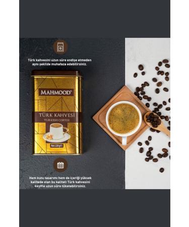Mahmood Medium Roast Turkish Coffee Metal Box 220 gr - Buy Online on GoSupps.com