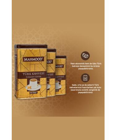 Mahmood Medium Roast Turkish Coffee Metal Box 220 gr - Buy Online on GoSupps.com