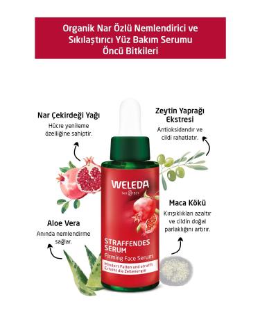 Weleda Pomegranate & Maca Peptides Pomegranate Extract Moisturizing and Firming Face Care Serum 30ml - Buy Online on GoSupps.com