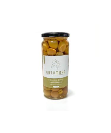 Natumora Scratched Green Olives 300g Glass Jar