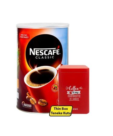 Nescafe Classic Coffee Tin 1000 Gr (1 Kg) + Metal Storage Box