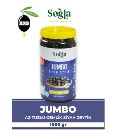 SO LA OLIVE Jumbo 351-380 Caliber Black Olives 1000gr