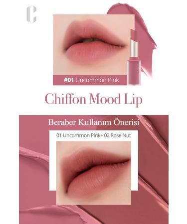 CLIO Soft Textured Light Matte Lipstick CLIO Chiffon Mood Lip (01 Uncommon Pink) - Buy Online on GoSupps.com
