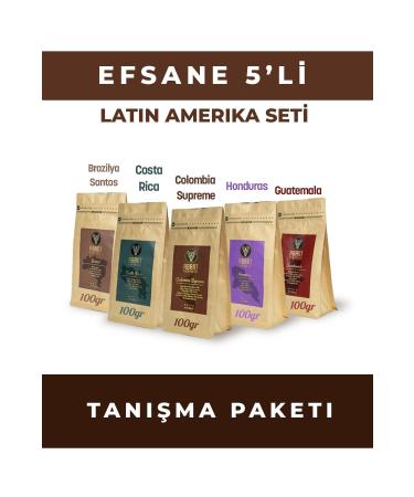 Abant Kahvecisi Latin American Specialty Ground Coffee Introduction Set (5x100gr)