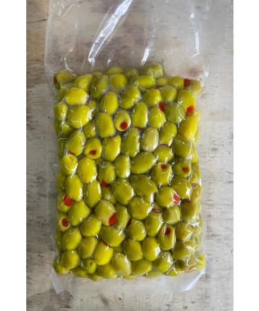 DUMAN GURME Green Olives with Pepper Vacuum 1000 gr
