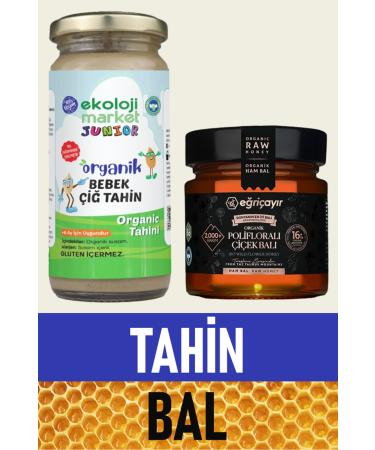 Ekoloji Market Organic Raw Tahini 230 gr + Organic Polyflora Honey 300 gr