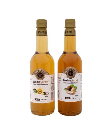 ESPERADO Sugar Free Vanilla * Hazelnut Flavored Coffee Syrup Set of 2 - 750 ml X 2 Pcs - Buy Online on GoSupps.com