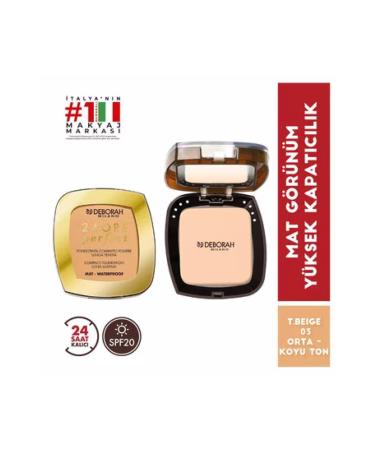 Deborah 24Ore Compact Long Lasting Foundation T.Beige 03