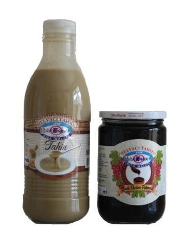 HELVACI TAHS N Famous Mu la Tahini 980 gr And Grape Molasses 800 gr