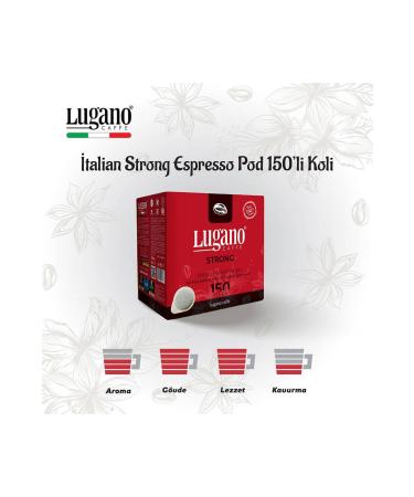 Lugano Caffe Strong Capsule Coffee 150*7 gr - Buy Online on GoSupps.com