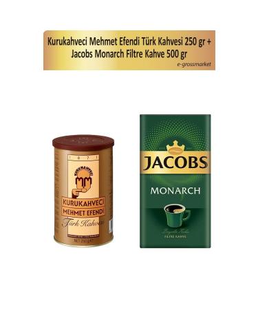 Mehmet Efendi Turkish Coffee 250 Gr + Jacobs Monarch Filter Coffee 500 Gr
