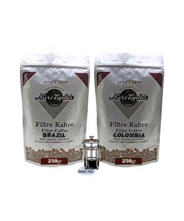 Nuri Toplar 300 gr Turkish Coffee in Metal Box 100 gr Mastic Coffee
