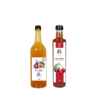 Suheylaana Natural Fig Vinegar 1500 Ml And Natural Peach Vinegar 500 Ml
