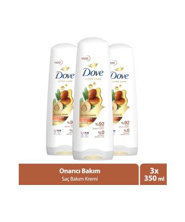 Dove Ultra Care Hair Care Conditioner Repair Care Argan Oil 350 Ml X3