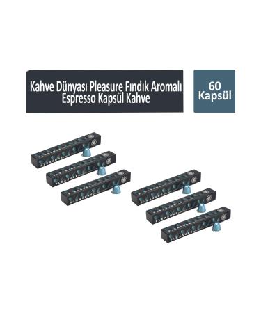 Coffee World Pleasure Hazelnut Flavored Espresso Capsule Coffee 60 Capsules