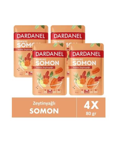 Dardanel Salmon in Olive Oil Bag 80 gr x 4 Pieces