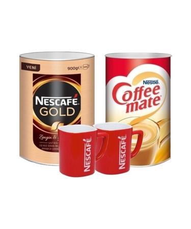 Nescafe Gold Granulated Coffee 900 Gr Coffee Mate 2 Kg Mug 2 Piece