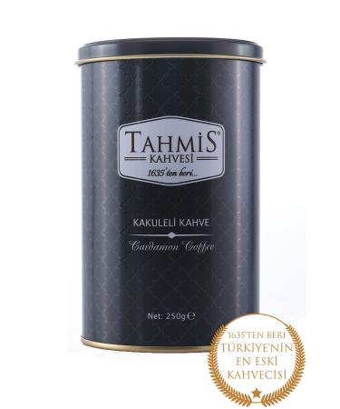 Tahmis Cardamom Flavored Turkish Coffee Medium Roast 250 gr Tin