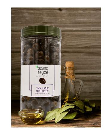 Organic Aunt Sevin Aunt Oily Sele Black Olives 1 Kg