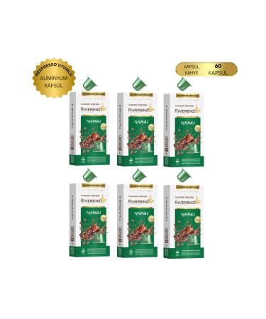 Riverenza Limited Edition Gourmet Selection Aluminum Nespresso Compatible Capsule Coffee Napoli 60 Capsules