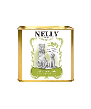 Nelly Green Cracked Olives Tin 1200 gr