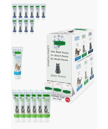 Sernely Cat Malt Advantageous Package (Malt Paste 10x100gr Multi Paste 6x100gr Sterile Paste 2x100gr)-941