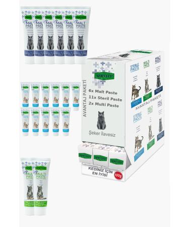Sernely Cat Malt Advantageous Package (Sterile Paste 11x100gr Multi Paste 3x100gr Malt Paste 1x100gr)-671
