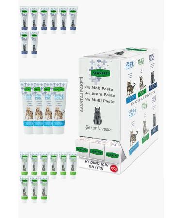 Sernely Cat Malt Advantageous Package (Sterile Paste 9x100gr Multi Paste 7x100gr Malt Paste 4x100gr)-1064