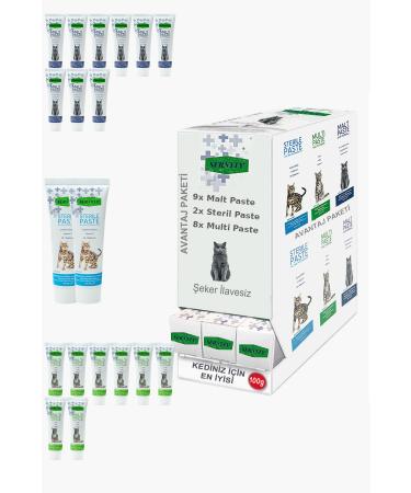 Sernely Cat Malt Advantageous Package (Malt Paste 9x100gr Multi Paste 8x100gr Sterile Paste 2x100gr)-1167