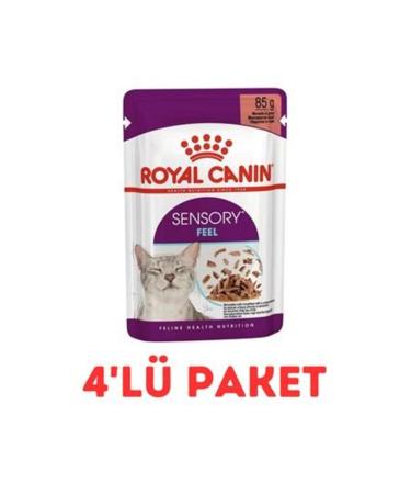 Royal Canin Sensory Feel Pouch Wet Cat Food 85 Gr 4-Pack