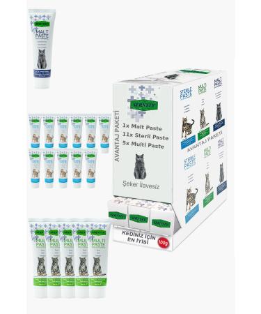 Sernely Cat Malt Advantageous Package (Sterile Paste 10x100gr Multi Paste 6x100gr Malt Paste 3x100gr)-859