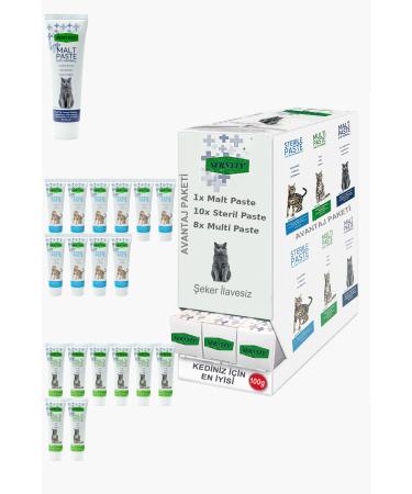 Sernely Cat Malt Advantageous Package (Sterile Paste 10x100gr Multi Paste 8x100gr Malt Paste 1x100gr)-953