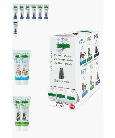 Sernely Cat Malt Advantageous Package (Malt Paste 7x100gr Sterile Paste 2x100gr Multi Paste 2x100gr)-1466