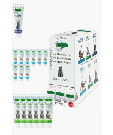 Sernely Cat Malt Advantageous Package (Sterile Paste 9x100gr Multi Paste 6x100gr Malt Paste 1x100gr)-1174